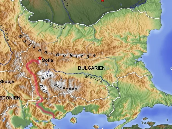 Struma-Tal — Berovo-See (Nordmazedonien)