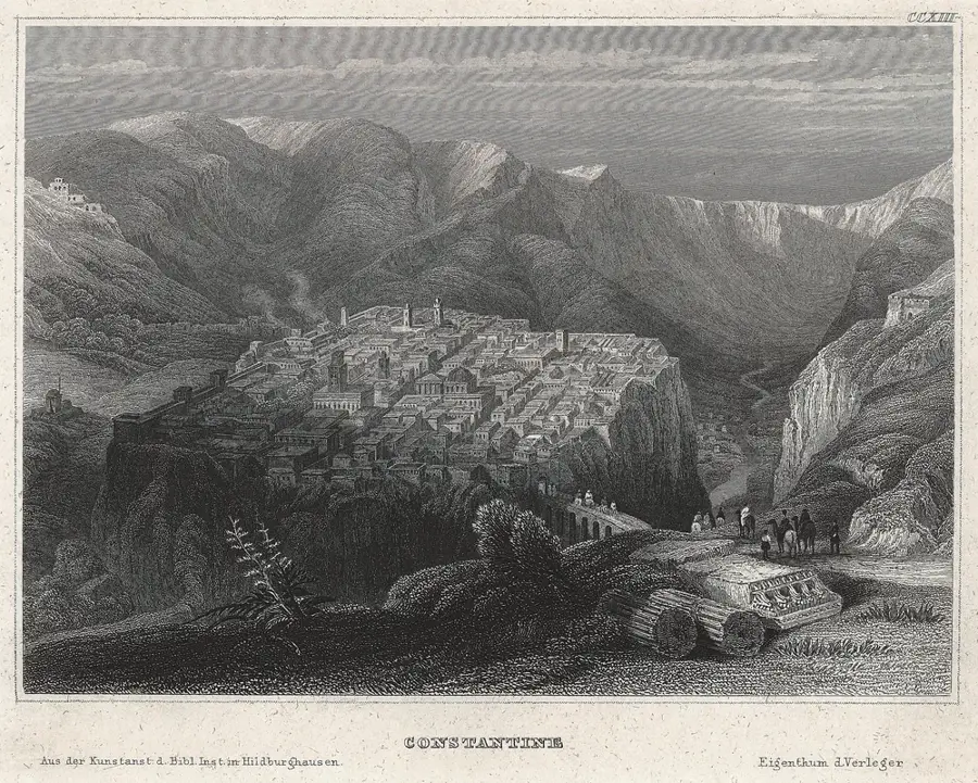 Podul El Kantara — Monumentul Eroilor din Constantine (Algeria)