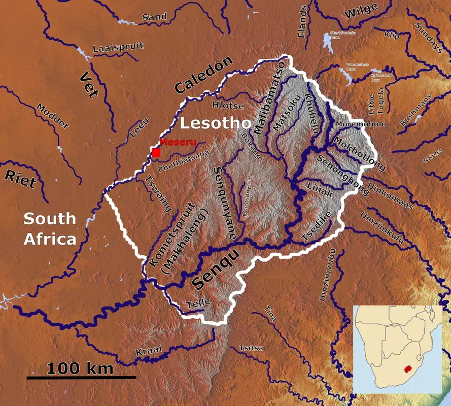 Matsoku-Fluss — Katse-Stausee (Lesotho)