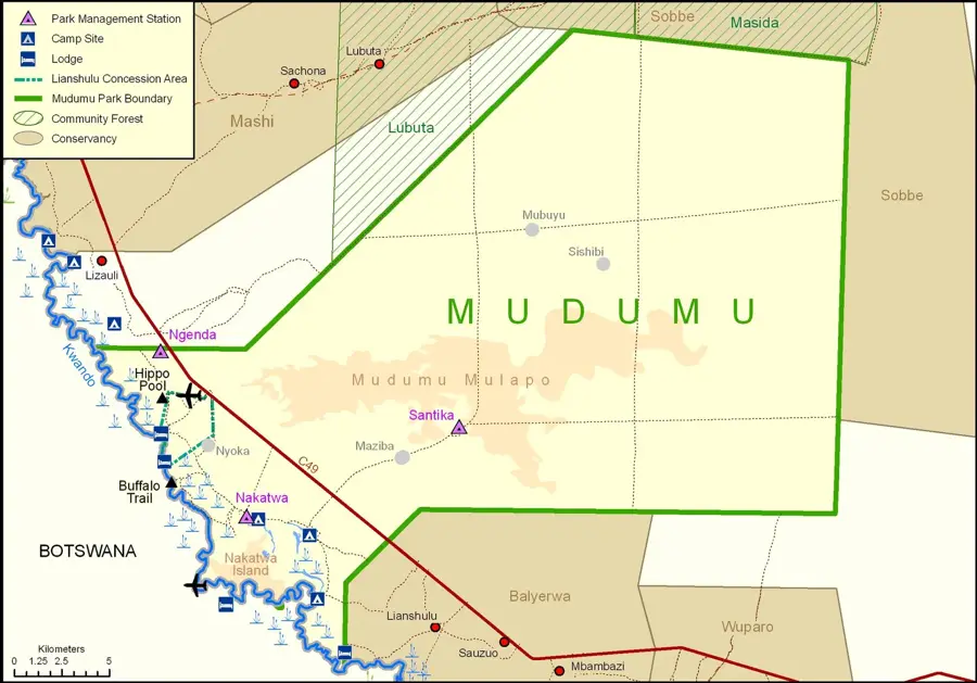Mudumu National Park — Caprivi Wildlife Area (Namibia)