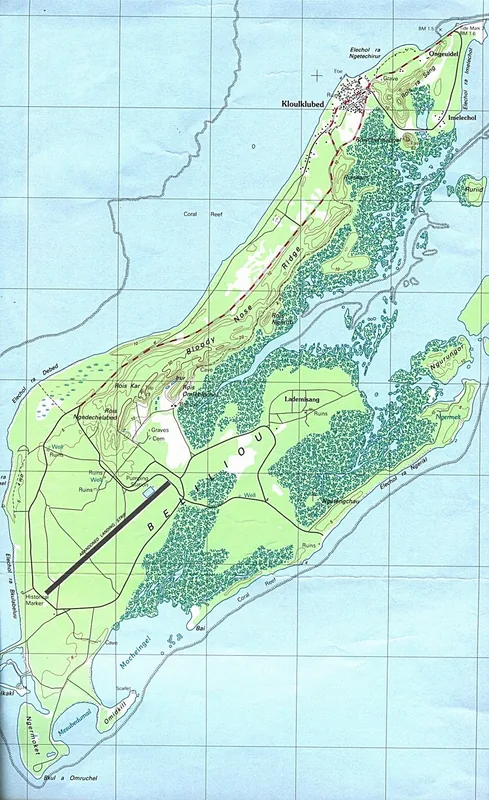 Peleliu WWII Denkmal — Orange Beach (Palau)
